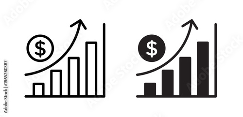 Growth icon graphic vector. icon collection