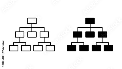 Hierarchical structure icon graphic vector. icon collection