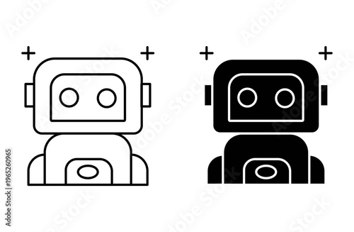 Intelligent tactical bot icon graphic vector. icon collection