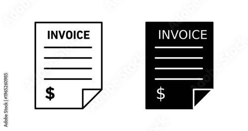 Invoice icon graphic vector. icon collection