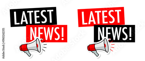 Text "Latest news" with megaphone icon