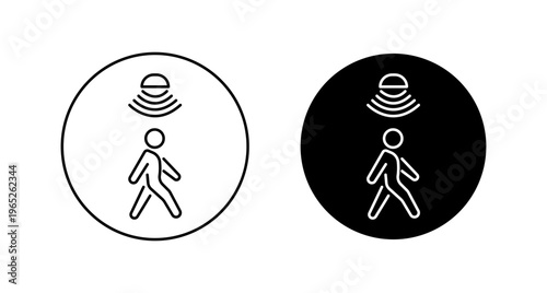 Motion sensor icon graphic vector. icon collection
