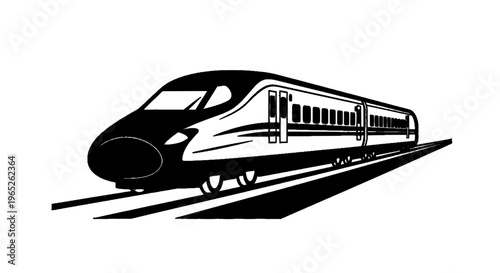 Vector illustration of modern high speed train vector illustration on a transparent background