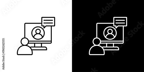 Conversation Icon Sheet Black And White