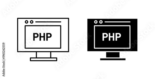 php icon graphic vector. icon collection