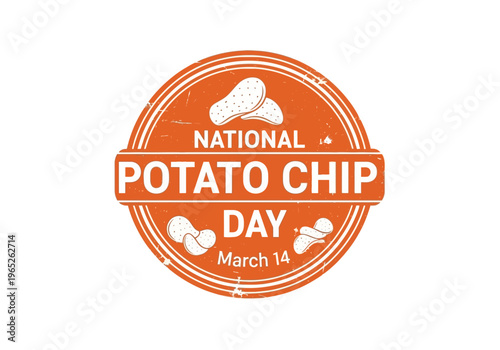 National potato chip day orange logo