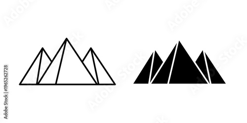 Pyramids icon graphic vector. icon collection