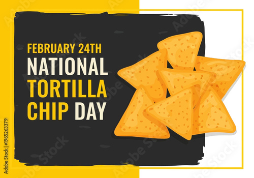 National tortilla chip day celebration with chips