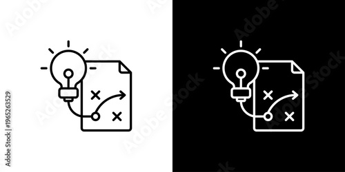 Strategic Plan Icon Sheet Black And White