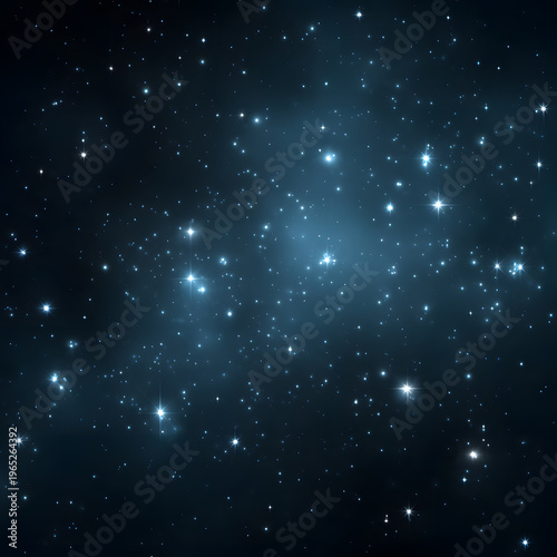 Starry night sky with galaxy and stars