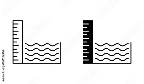 Foto sea level icon graphic vector. icon collection