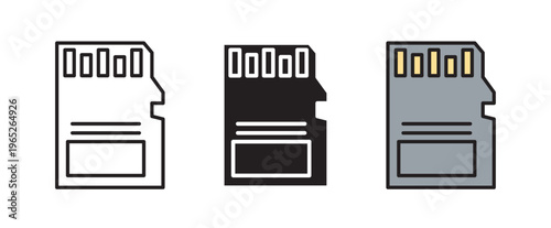 Sd card icon graphic vector. icon collection