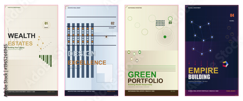 Real estate investment poster design, luxury property advertisement layout, architectural wealth magazine cover, premium portfolio brochure template, high-end development flyer, modern investment edit