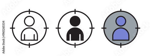 Target market icon graphic vector. icon collection
