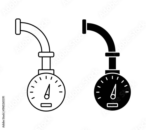 Tire pressure monitoring icon graphic vector. icon collection