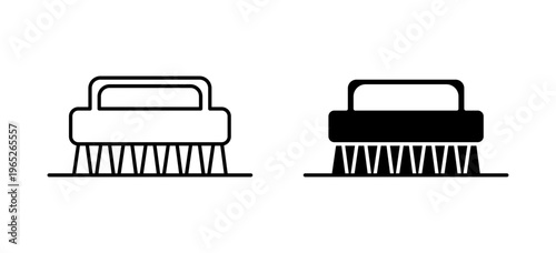 Washing brush icon graphic vector. icon collection