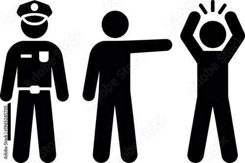 Police officer directing traffic with a protester being arrested