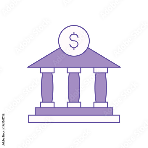 Bank Deposit  icon clean and modern vector illustration