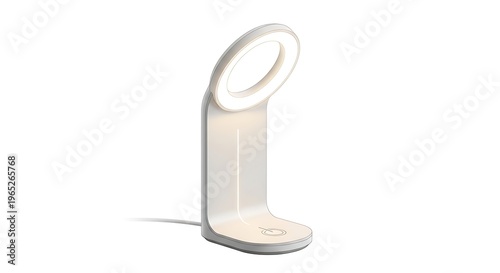 A sleek and modern led desk lamp with a flexible arm and circular light head perfect for task lighting and minimalist decor