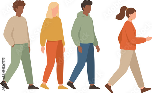 Diverse medical staff of doctors and nurses in white lab coats and scrubs for healthcare and hospital flat vector character set