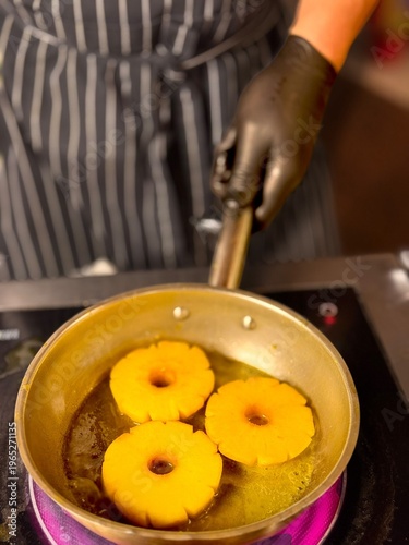 Pan Seared Duck Breast with Caramelized Pineapple, Fine Dining Restaurant Plating