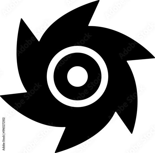 Hurricane cyclone icon in flat style featuring storm, typhoon, tornado, whirlwind, vortex and weather synonym elements for disaster alert, climate design and warning graphics