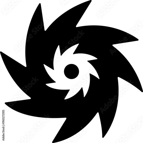 Hurricane cyclone icon in flat style featuring storm, typhoon, tornado, whirlwind, vortex and weather synonym elements for disaster alert, climate design and warning graphics