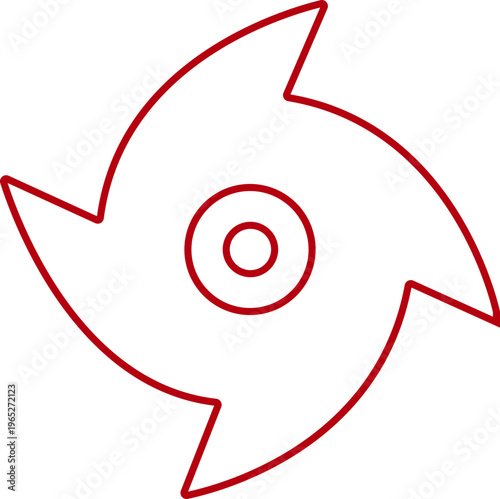 Hurricane cyclone icon in line style featuring storm, typhoon, tornado, whirlwind, vortex and weather synonym elements for disaster alert, climate design and warning graphics