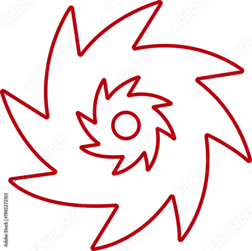 Hurricane cyclone icon in line style featuring storm, typhoon, tornado, whirlwind, vortex and weather synonym elements for disaster alert, climate design and warning graphics