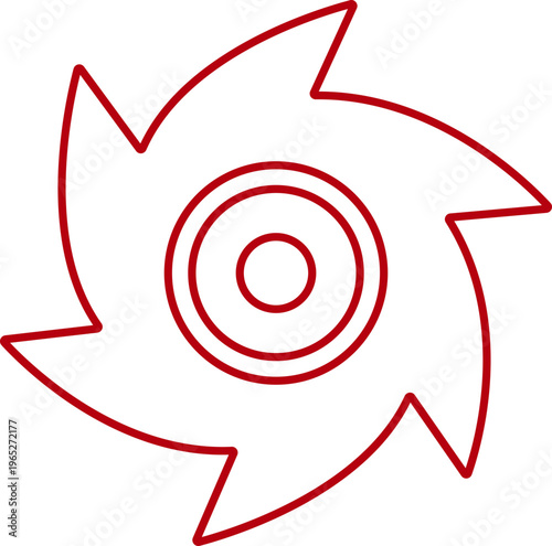 Hurricane cyclone icon in line style featuring storm, typhoon, tornado, whirlwind, vortex and weather synonym elements for disaster alert, climate design and warning graphics