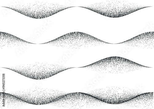 Abstract grain noise wave texture background with soft curved lines useful for posters, overlays. Minimal organic flow lines with subtle grainy texture. Fluid noised curves effect. Vector
