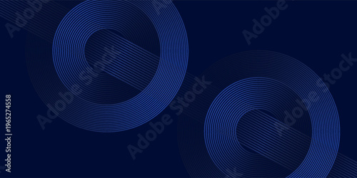 abstract dark background with glowing lines circles. vector