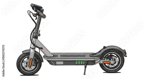 Electric scooter with foldable design and modern features
