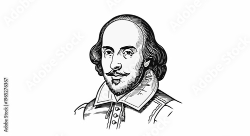 Renaissance portrait illustration of a man with beard and mustache