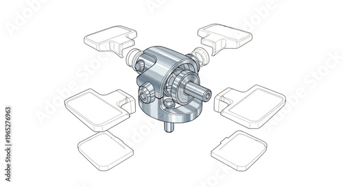 Metal Industrial Machine Gear Mechanism.