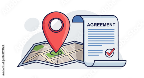 Contract Location Map Pin Pointer.