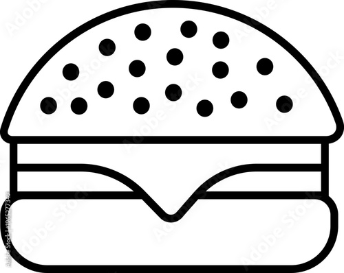 hamburger vector with cheese , patty, and bun 
