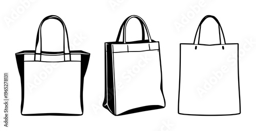 Reusable canvas grocery bag set with solid black icon on white background featuring eco friendly, reusable, canvas, grocery bag, sustainable practices with packaging and environmental