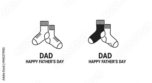 Father's day socks dad happy father's day matching socks Vector