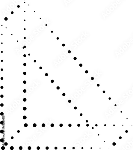 Geometric shapes dots line. Element for design