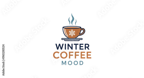 Cozy Winter Coffee Mood Cup with Steam.