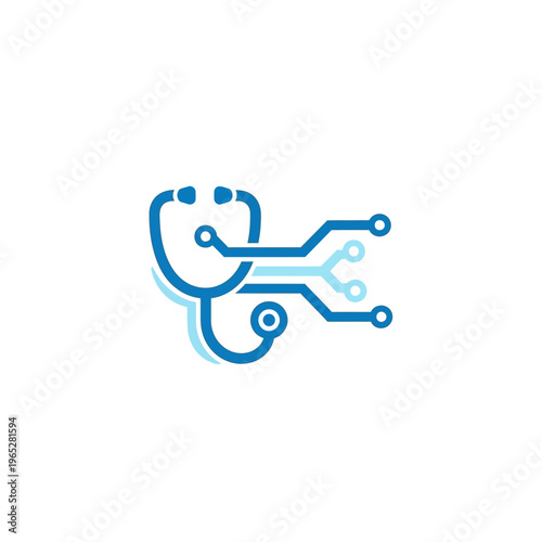 Digital Stethoscope Icon Representing Healthcare Technology Innovation.