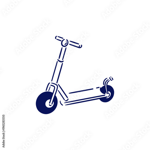 電動スクーターのイラスト素材