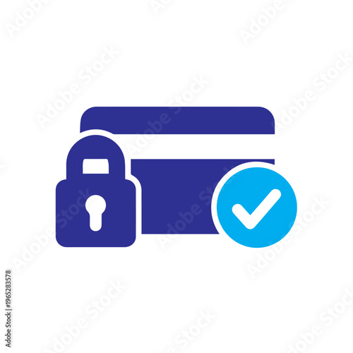 Secure payment icon displays a credit card with a padlock and a checkmark indicating successful transaction protection.