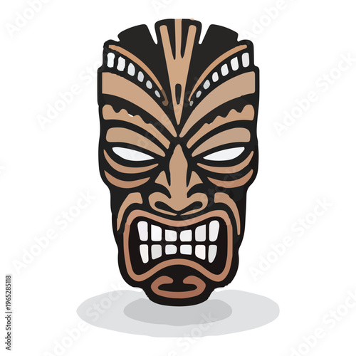 Tiki Mask Illustration