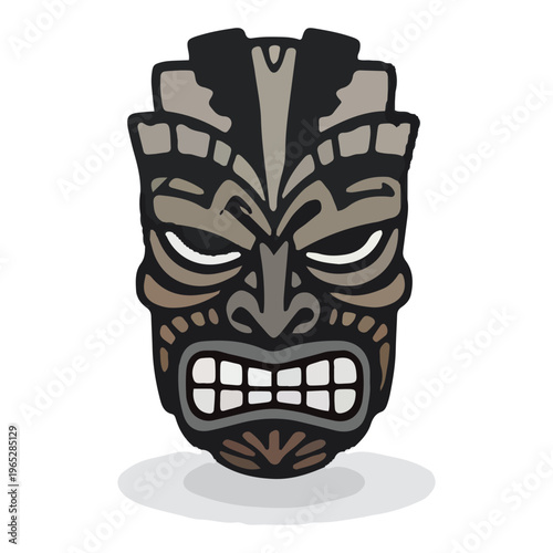 Tiki Mask Illustration