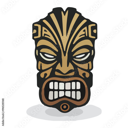 Tiki Mask Illustration