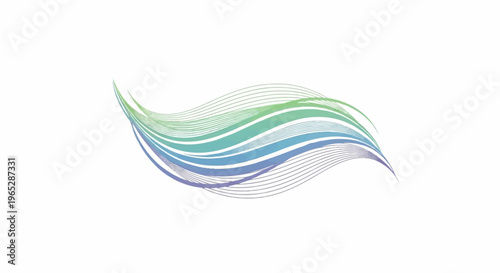 Abstract flowing watercolor waves in green, blue, and purple hues