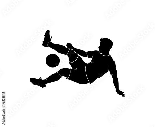 Soccer Player Performing a Slide Tackle