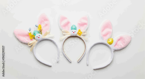 wedding rings and flowers Easter Bunny Ears Headband Set Cute Rabbit Accessories Spring Festival Party Decorations Holiday Costume Props